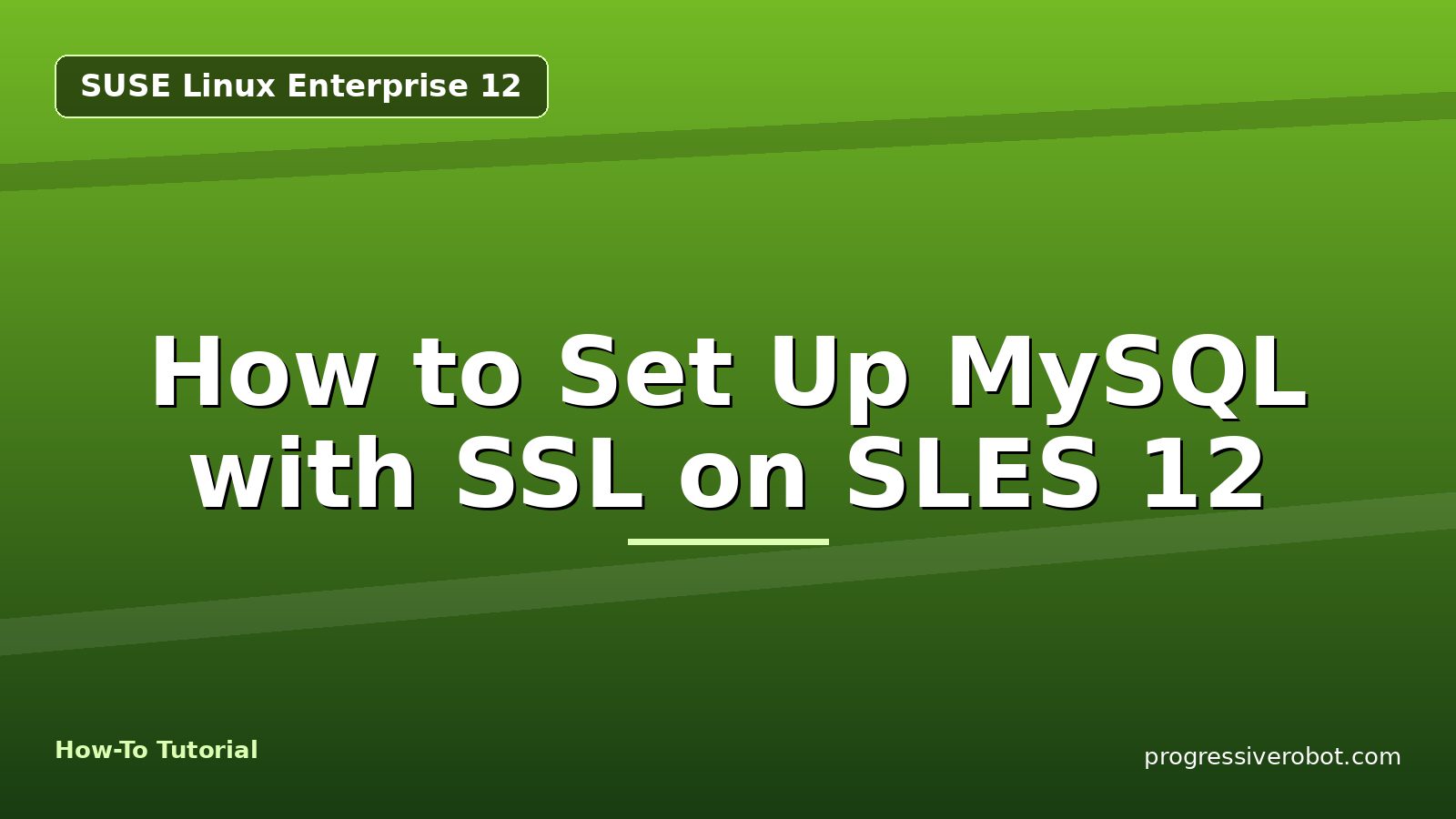 How to Set Up MySQL with SSL on SLES 12
