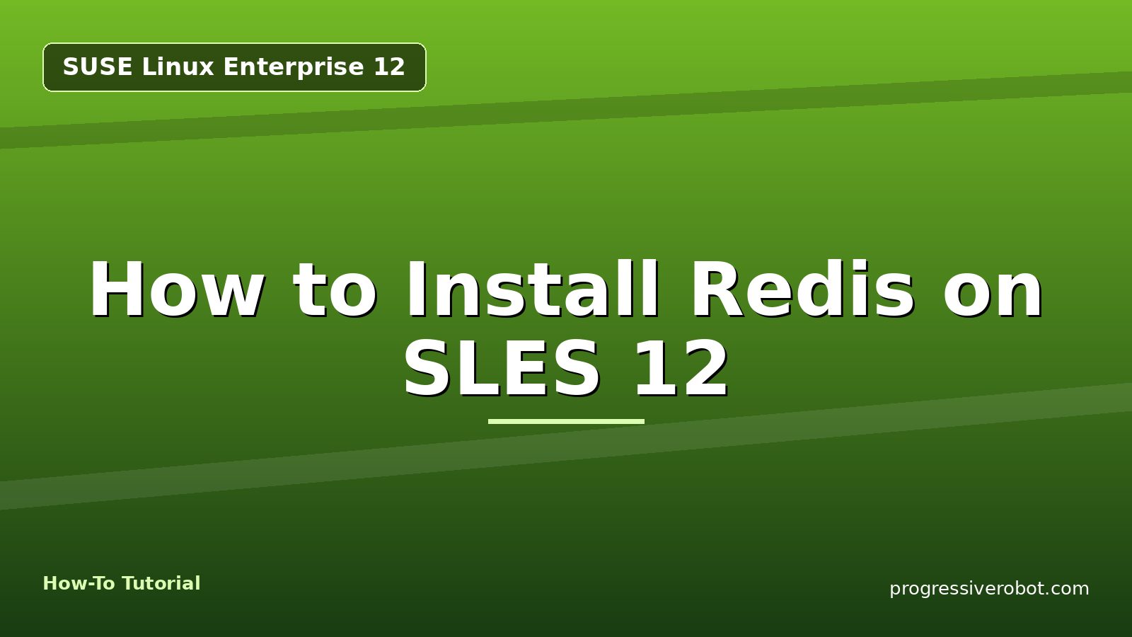 How to Install Redis on SLES 12 — step-by-step SUSE Linux Enterprise 12 tutorial on Progressive Robot