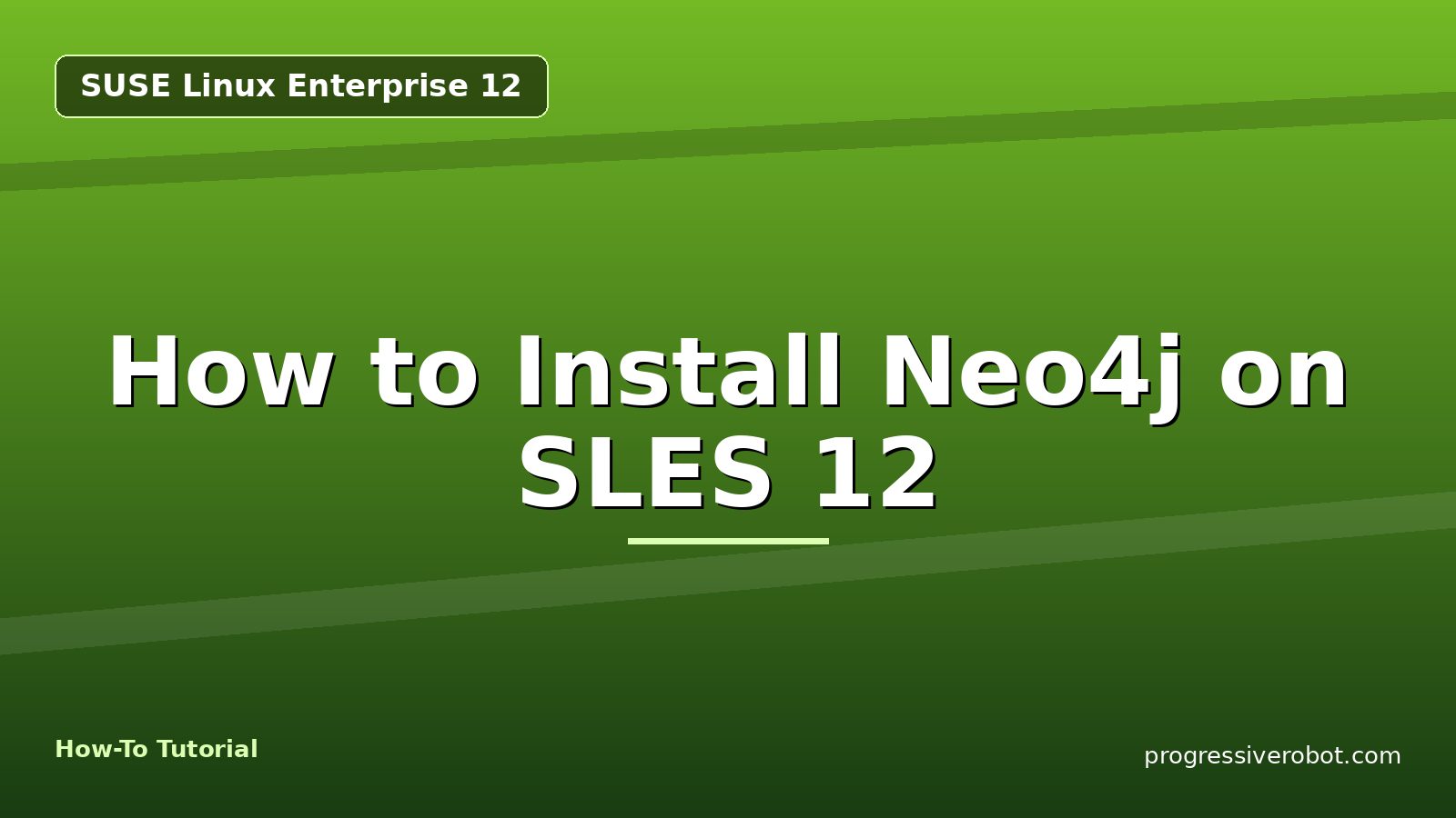 How to Install Neo4j on SLES 12 — step-by-step SUSE Linux Enterprise 12 tutorial on Progressive Robot