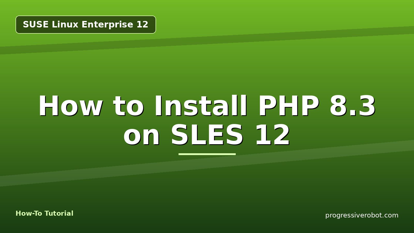 How to Install PHP 8.3 on SLES 12