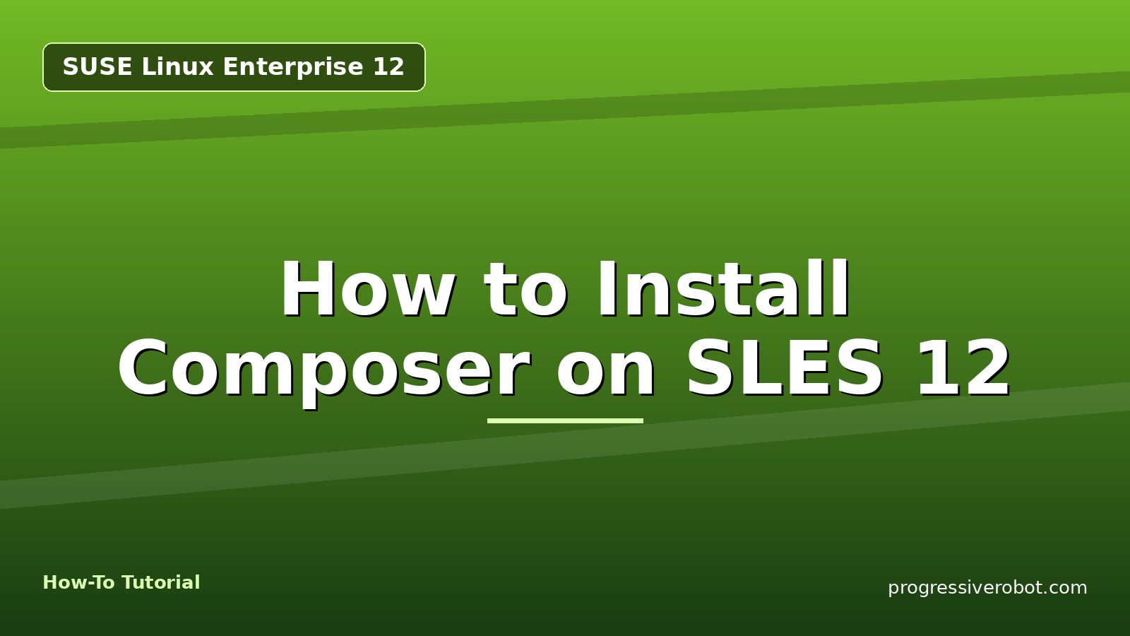 How to Install Composer on SLES 12 — step-by-step SUSE Linux Enterprise 12 tutorial on Progressive Robot