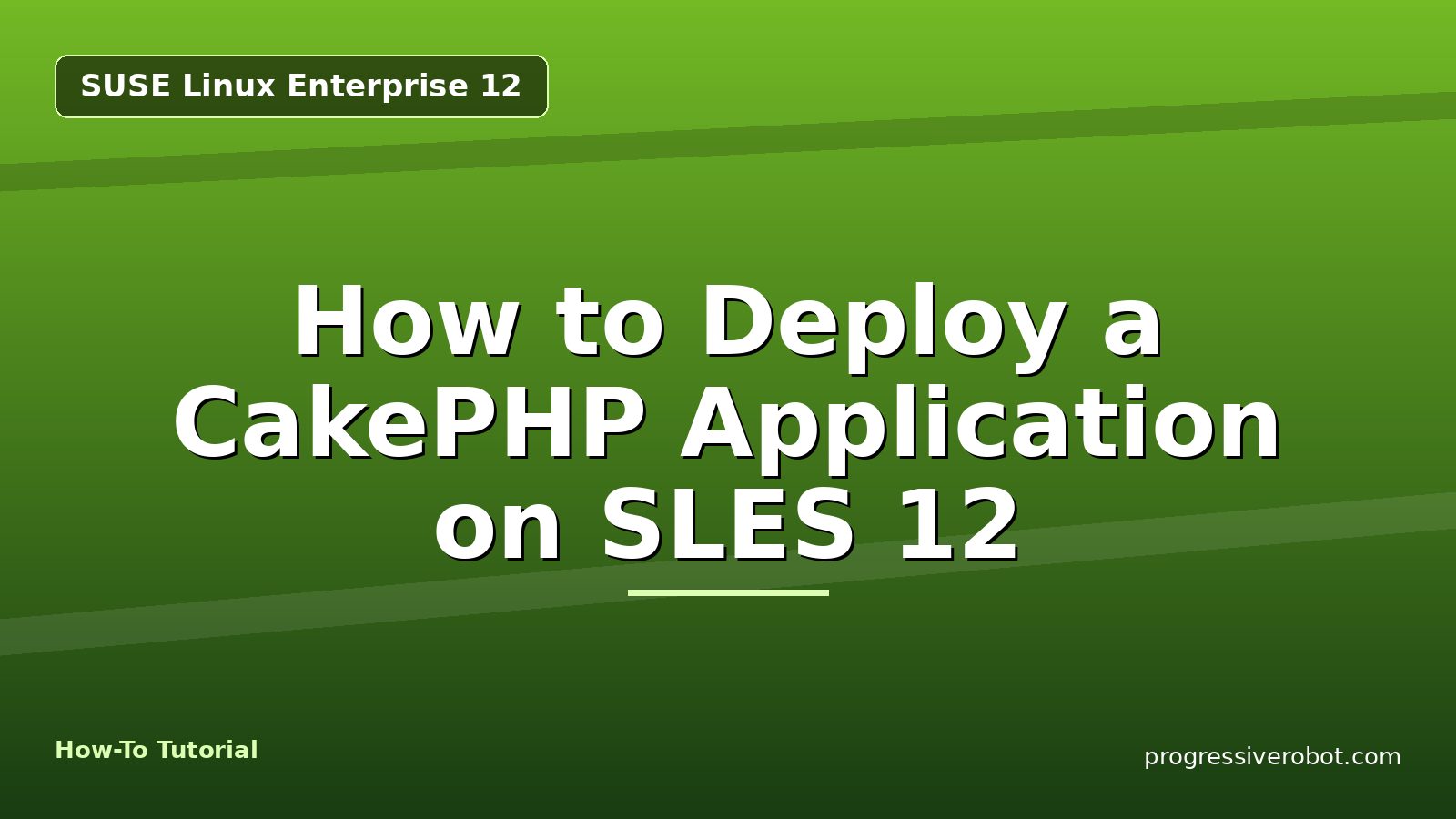How to Deploy a CakePHP Application on SLES 12 — step-by-step SUSE Linux Enterprise 12 tutorial on Progressive Robot