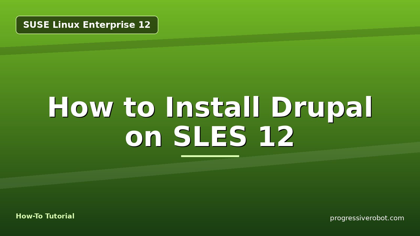 How to Install Drupal on SLES 12 — step-by-step SUSE Linux Enterprise 12 tutorial on Progressive Robot