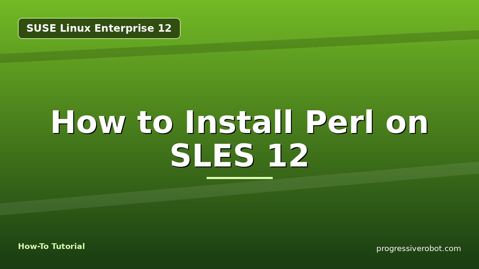How to Install Perl on SLES 12 — step-by-step SUSE Linux Enterprise 12 tutorial on Progressive Robot