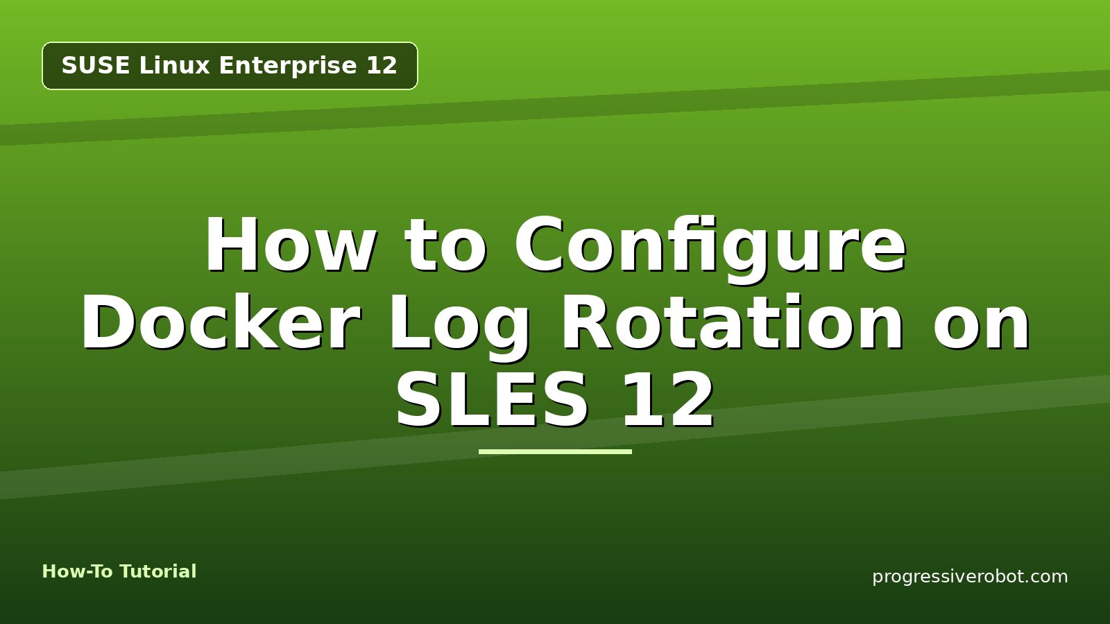 How to Configure Docker Log Rotation on SLES 12