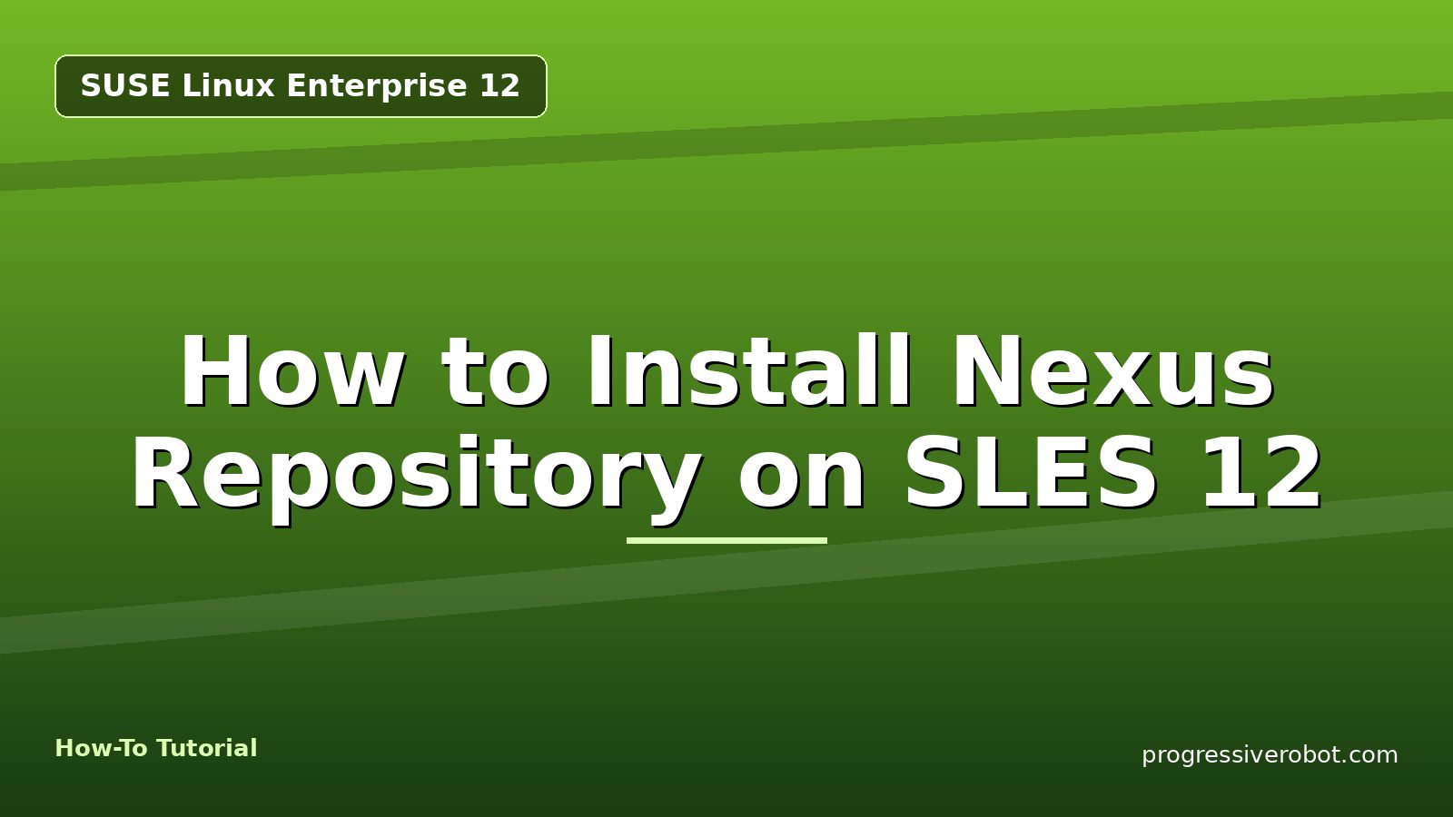 How to Install Nexus Repository on SLES 12 — step-by-step SUSE Linux Enterprise 12 tutorial on Progressive Robot