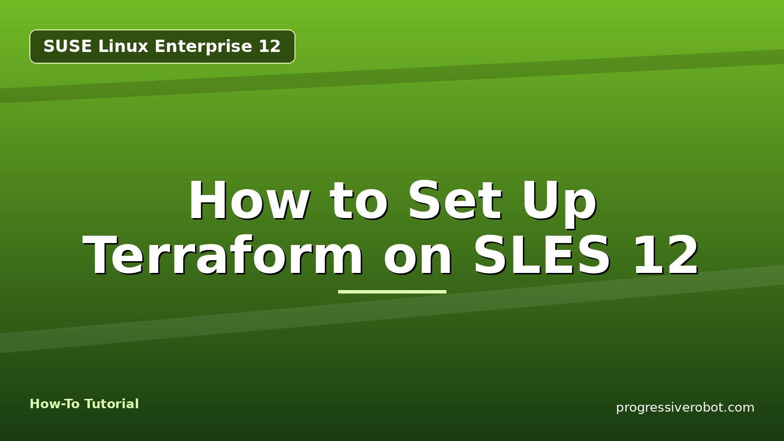 How to Set Up Terraform on SLES 12 — step-by-step SUSE Linux Enterprise 12 tutorial on Progressive Robot