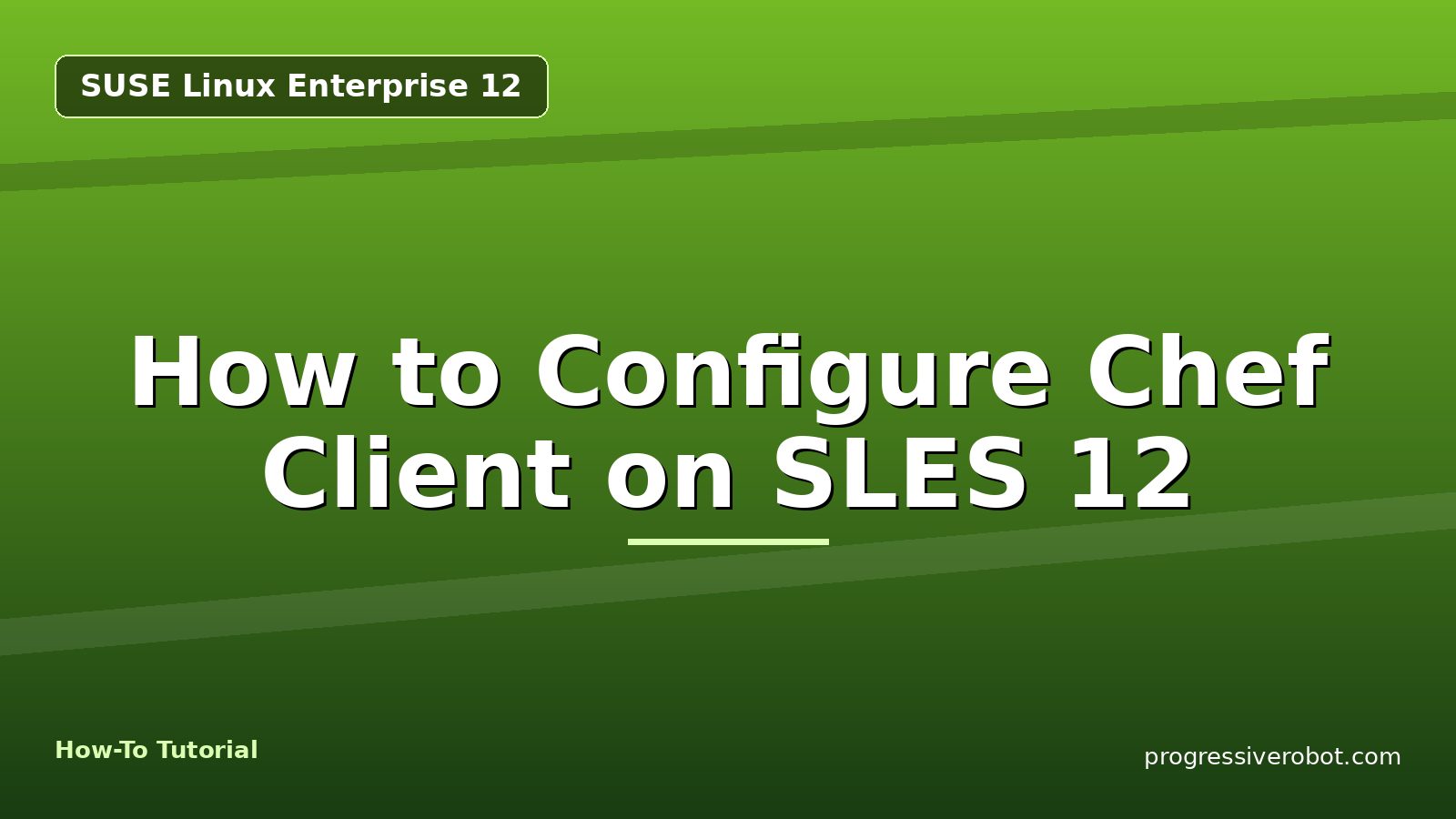 How to Configure Chef Client on SLES 12 — step-by-step SUSE Linux Enterprise 12 tutorial on Progressive Robot