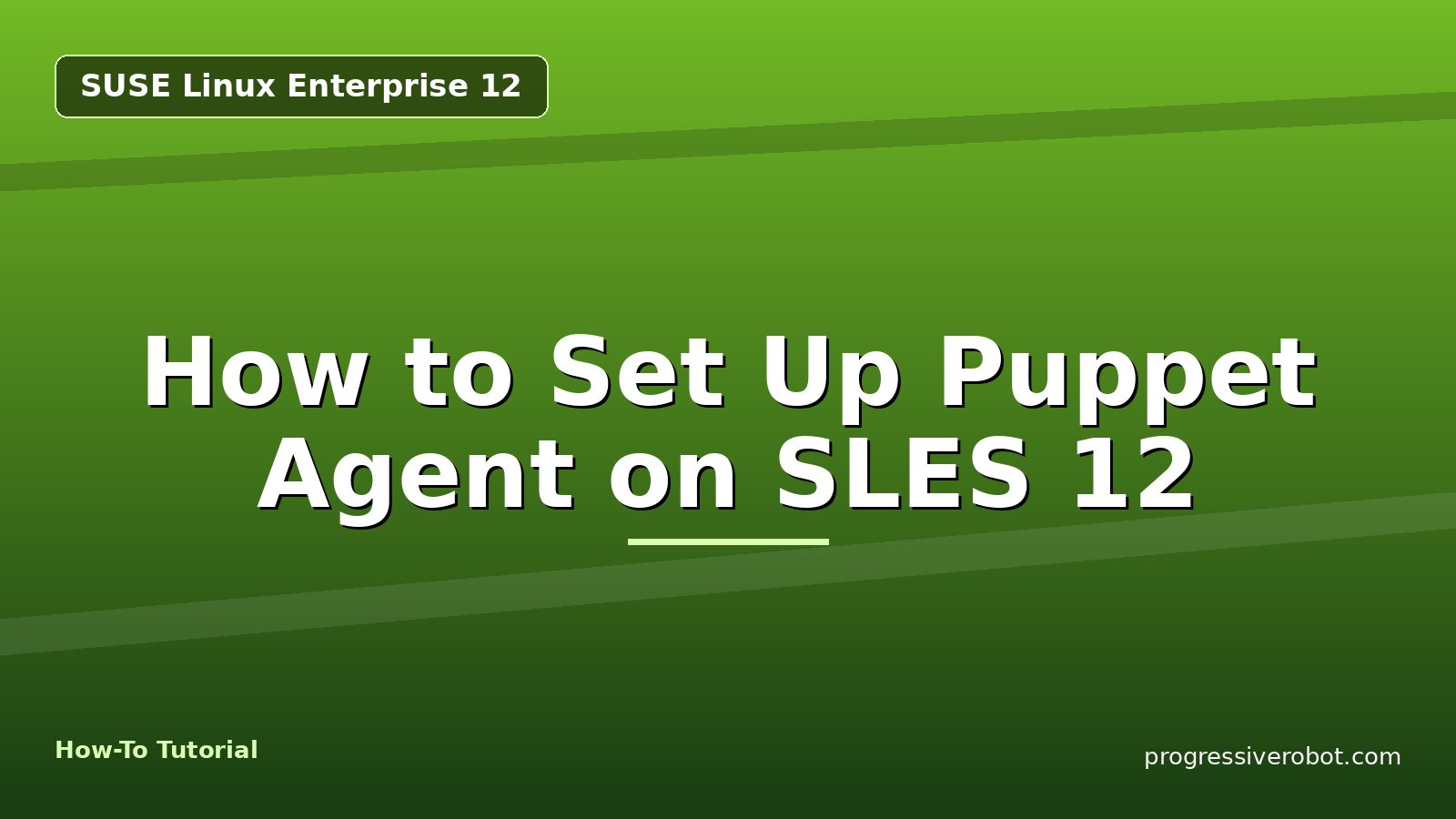 How to Set Up Puppet Agent on SLES 12 — step-by-step SUSE Linux Enterprise 12 tutorial on Progressive Robot