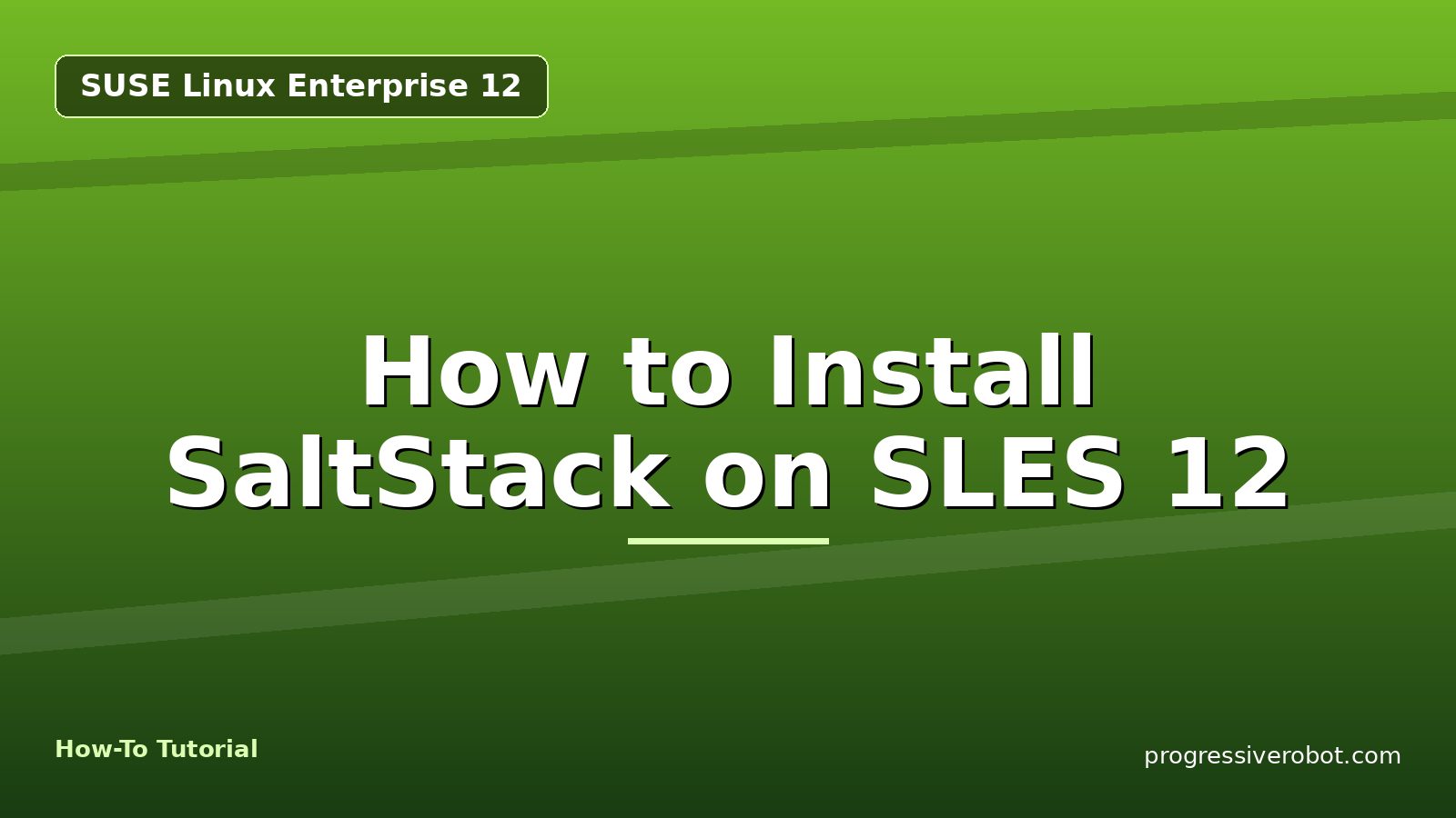 How to Install SaltStack on SLES 12 — step-by-step SUSE Linux Enterprise 12 tutorial on Progressive Robot