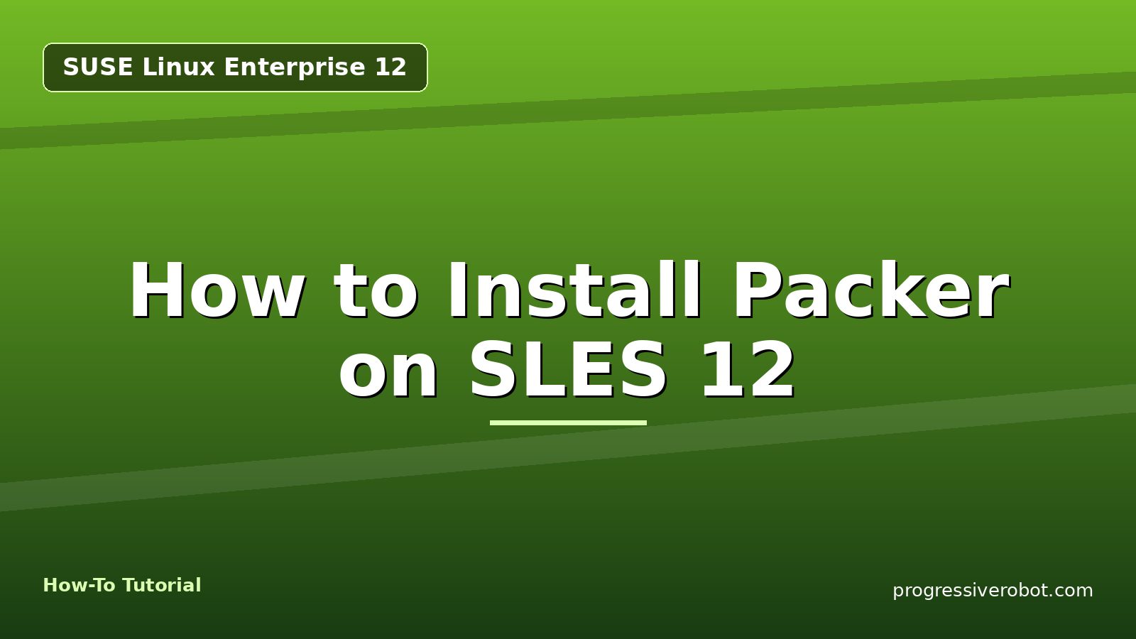 How to Install Packer on SLES 12 — step-by-step SUSE Linux Enterprise 12 tutorial on Progressive Robot