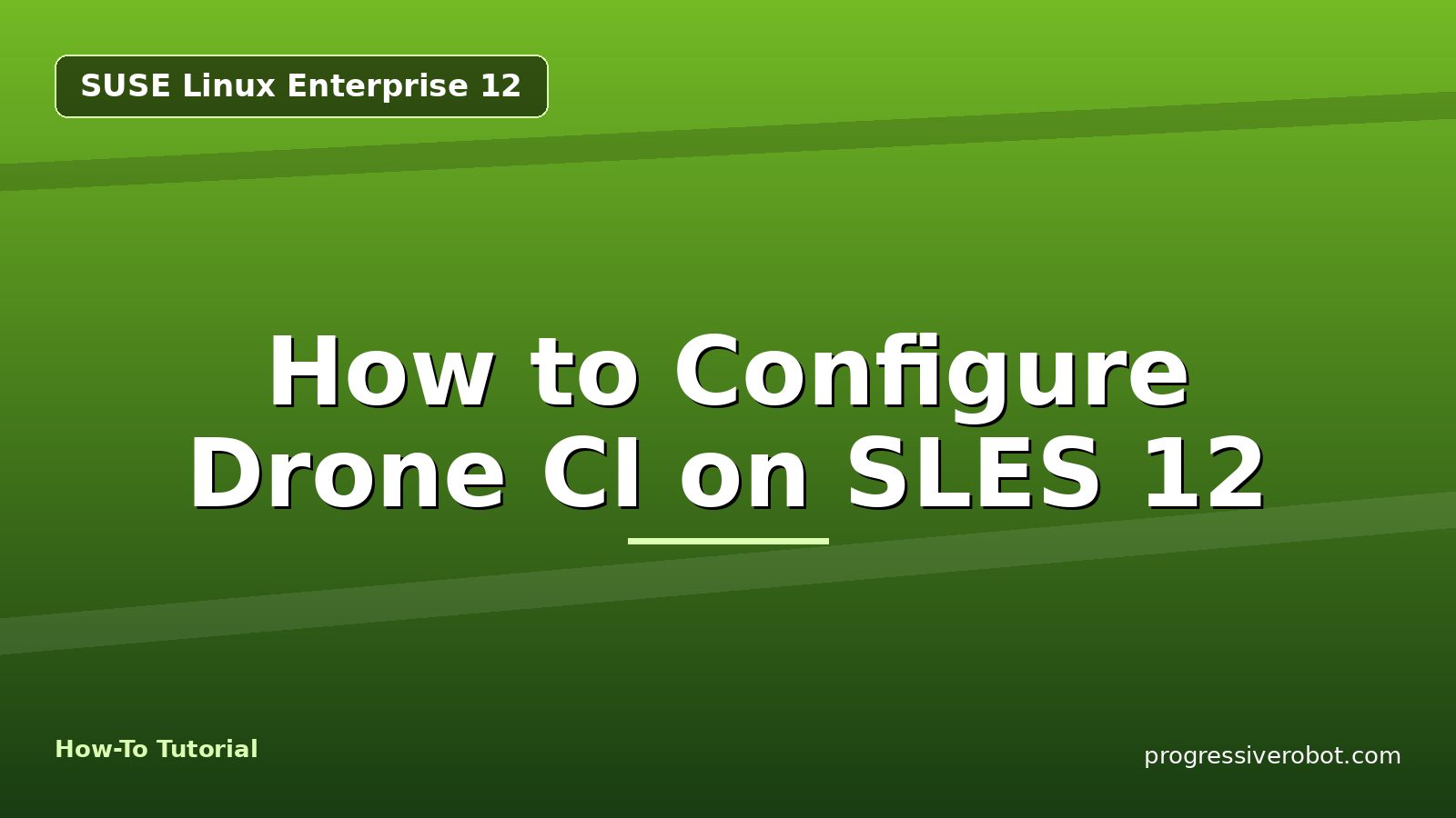How to Configure Drone CI on SLES 12 — step-by-step SUSE Linux Enterprise 12 tutorial on Progressive Robot