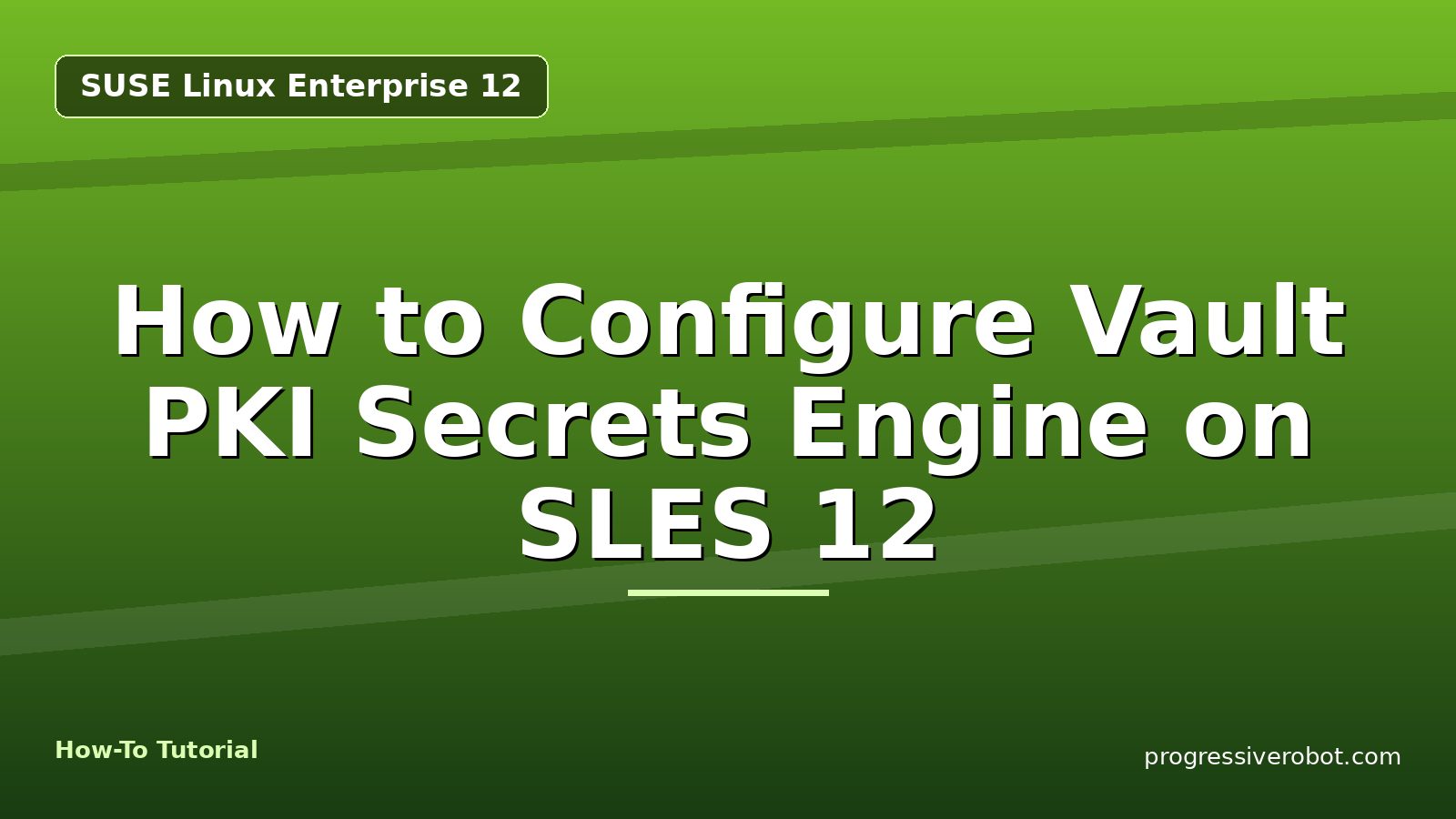 How to Configure Vault PKI Secrets Engine on SLES 12 — step-by-step SUSE Linux Enterprise 12 tutorial on Progressive Robot