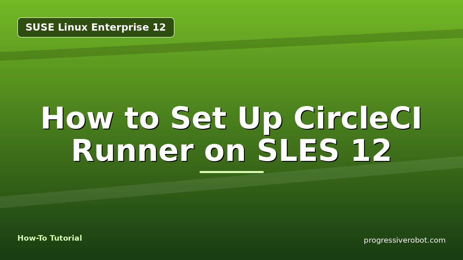 How to Set Up CircleCI Runner on SLES 12 — step-by-step SUSE Linux Enterprise 12 tutorial on Progressive Robot
