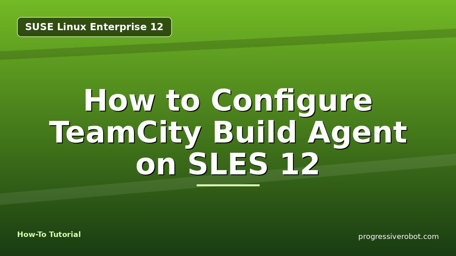 How to Configure TeamCity Build Agent on SLES 12 — step-by-step SUSE Linux Enterprise 12 tutorial on Progressive Robot