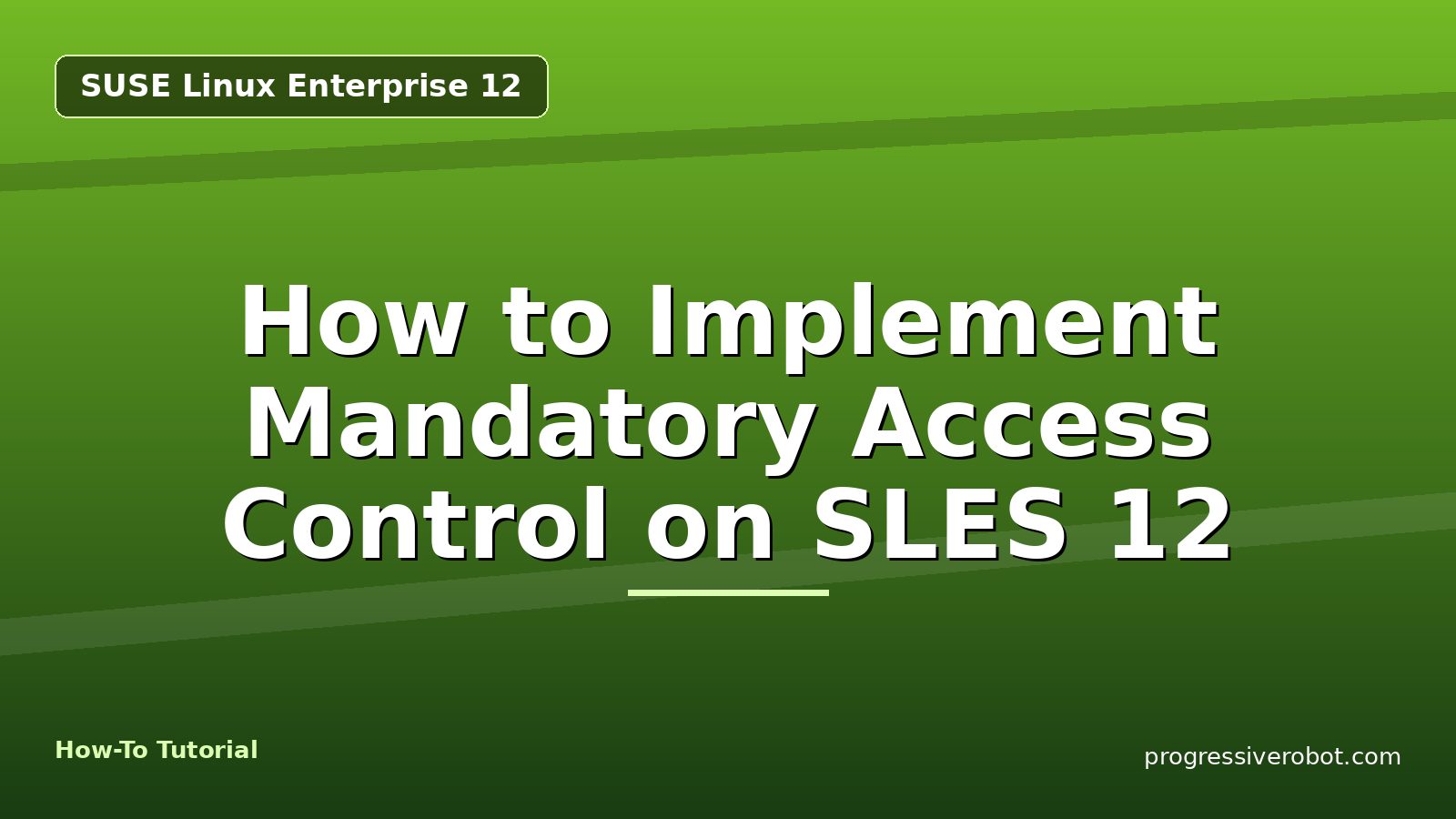 How to Implement Mandatory Access Control on SLES 12 — step-by-step SUSE Linux Enterprise 12 tutorial on Progressive Robot