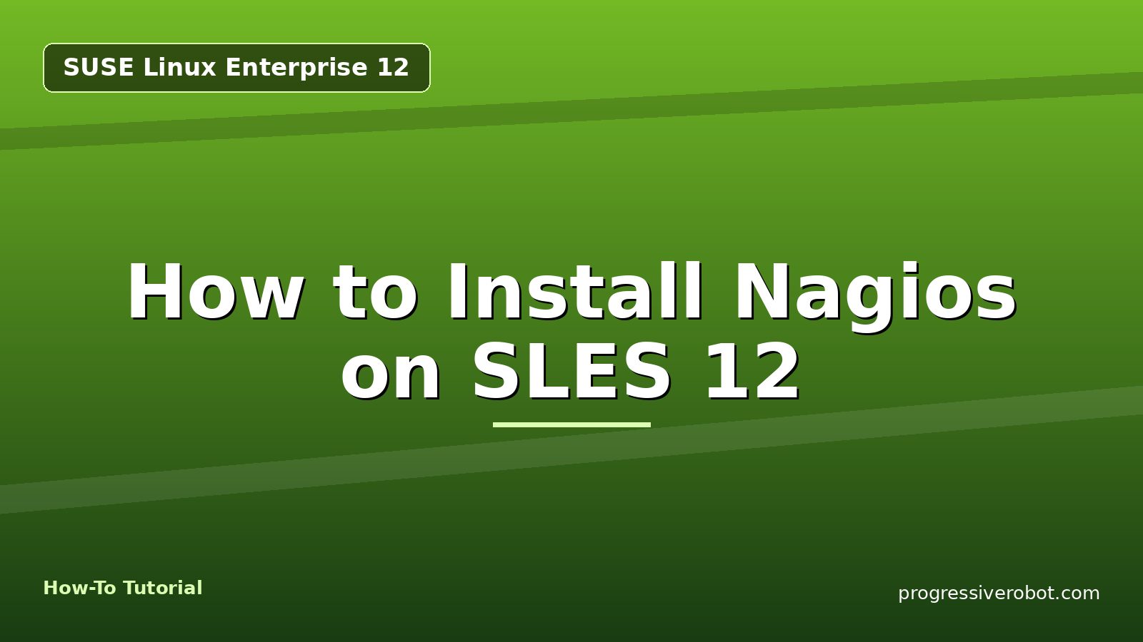 How to Install Nagios on SLES 12 — step-by-step SUSE Linux Enterprise 12 tutorial on Progressive Robot
