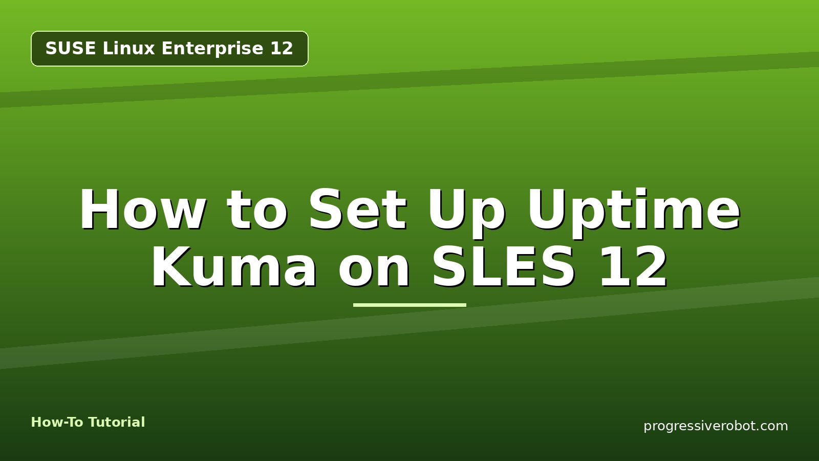 How to Set Up Uptime Kuma on SLES 12 — step-by-step SUSE Linux Enterprise 12 tutorial on Progressive Robot