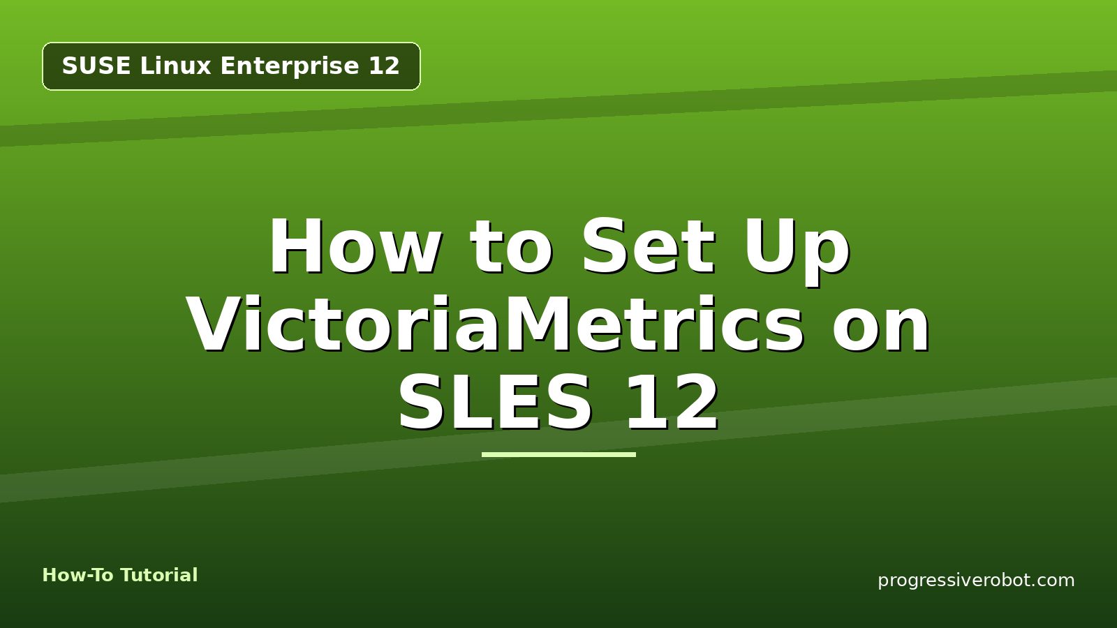 How to Set Up VictoriaMetrics on SLES 12 — step-by-step SUSE Linux Enterprise 12 tutorial on Progressive Robot