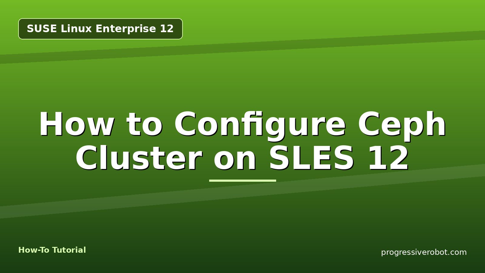 How to Configure Ceph Cluster on SLES 12 — step-by-step SUSE Linux Enterprise 12 tutorial on Progressive Robot