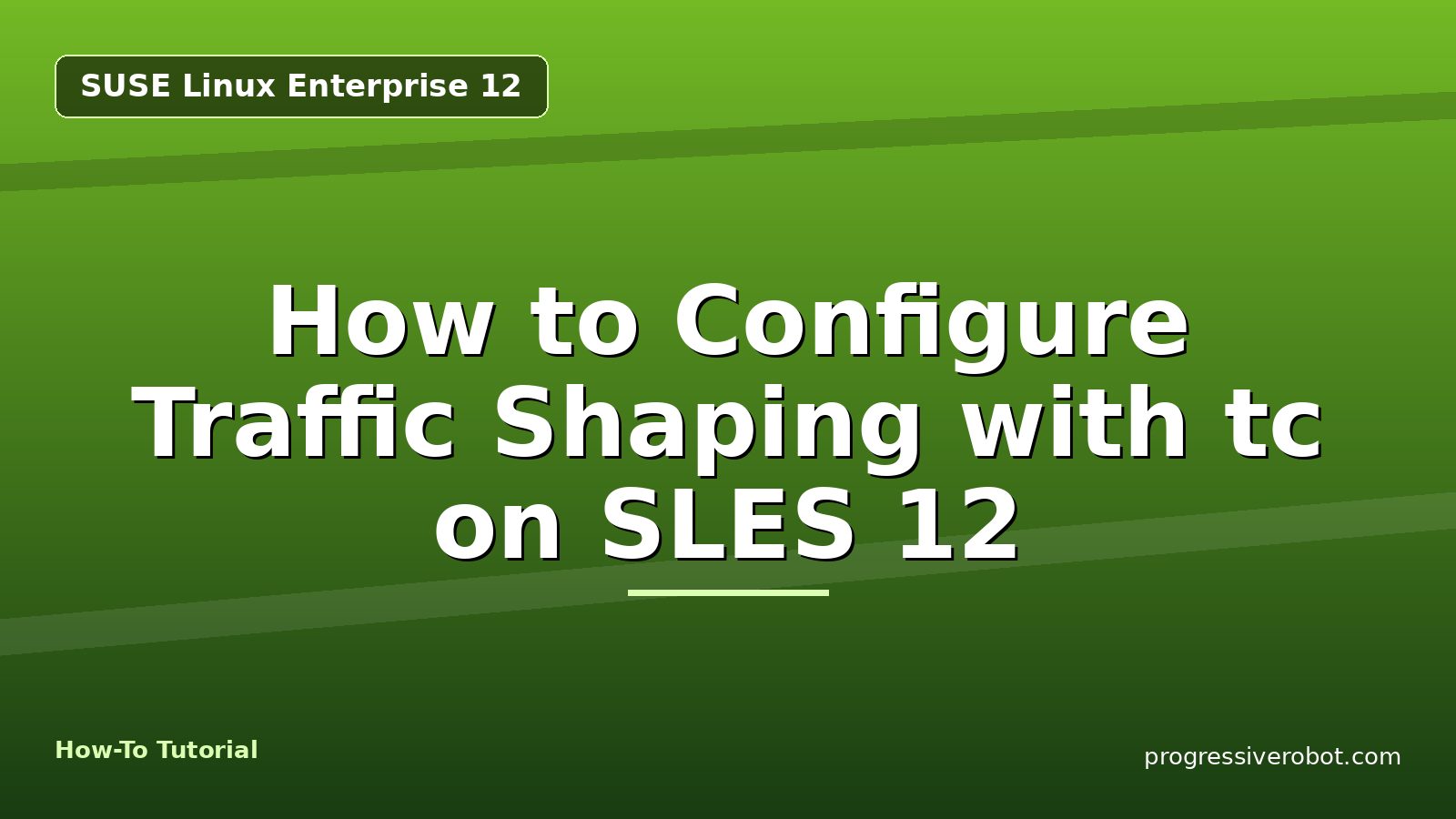 How to Configure Traffic Shaping with tc on SLES 12 — step-by-step SUSE Linux Enterprise 12 tutorial on Progressive Robot