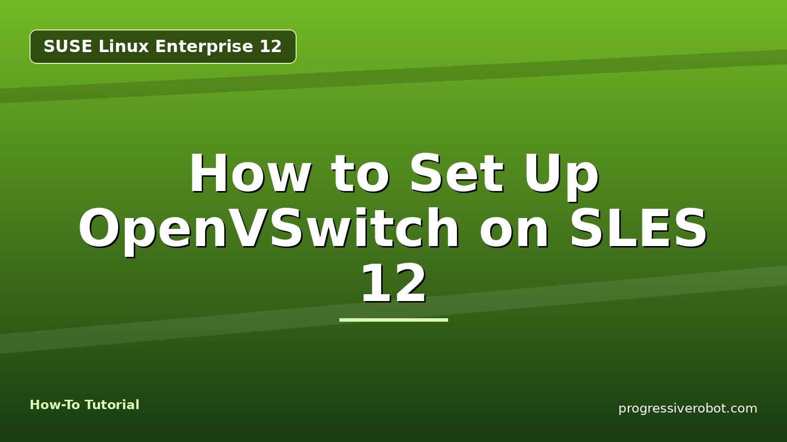 How to Set Up OpenVSwitch on SLES 12 — step-by-step SUSE Linux Enterprise 12 tutorial on Progressive Robot