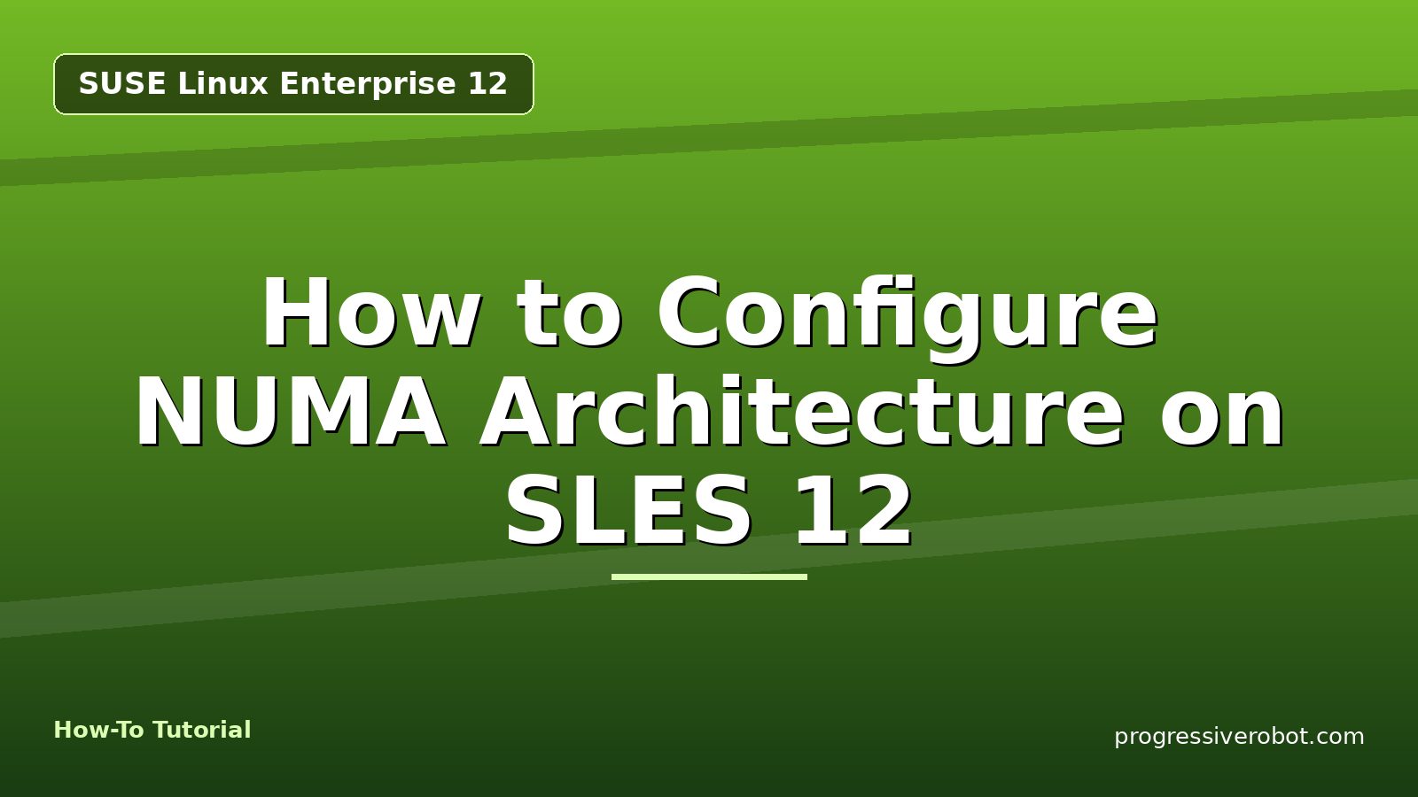 How to Configure NUMA Architecture on SLES 12 — step-by-step SUSE Linux Enterprise 12 tutorial on Progressive Robot