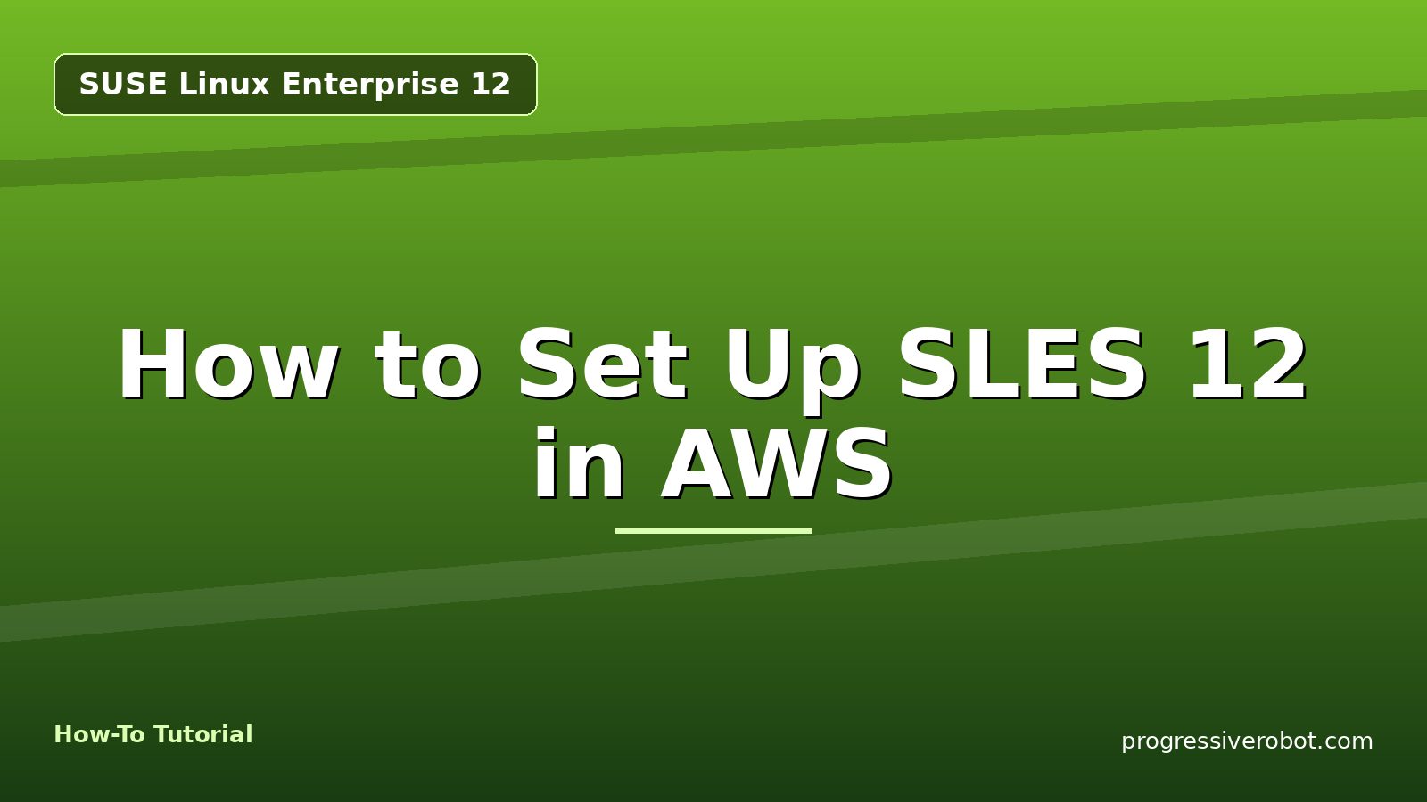 How to Set Up SLES 12 in AWS — step-by-step SUSE Linux Enterprise 12 tutorial on Progressive Robot