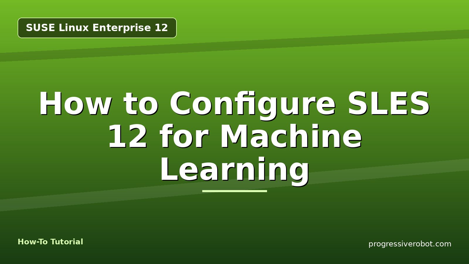 How to Configure SLES 12 for Machine Learning