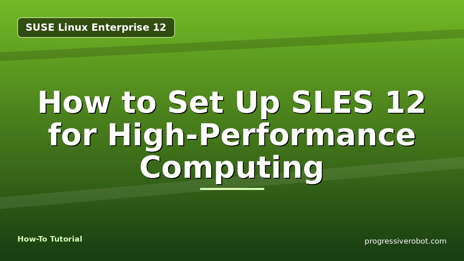 How to Set Up SLES 12 for High-Performance Computing