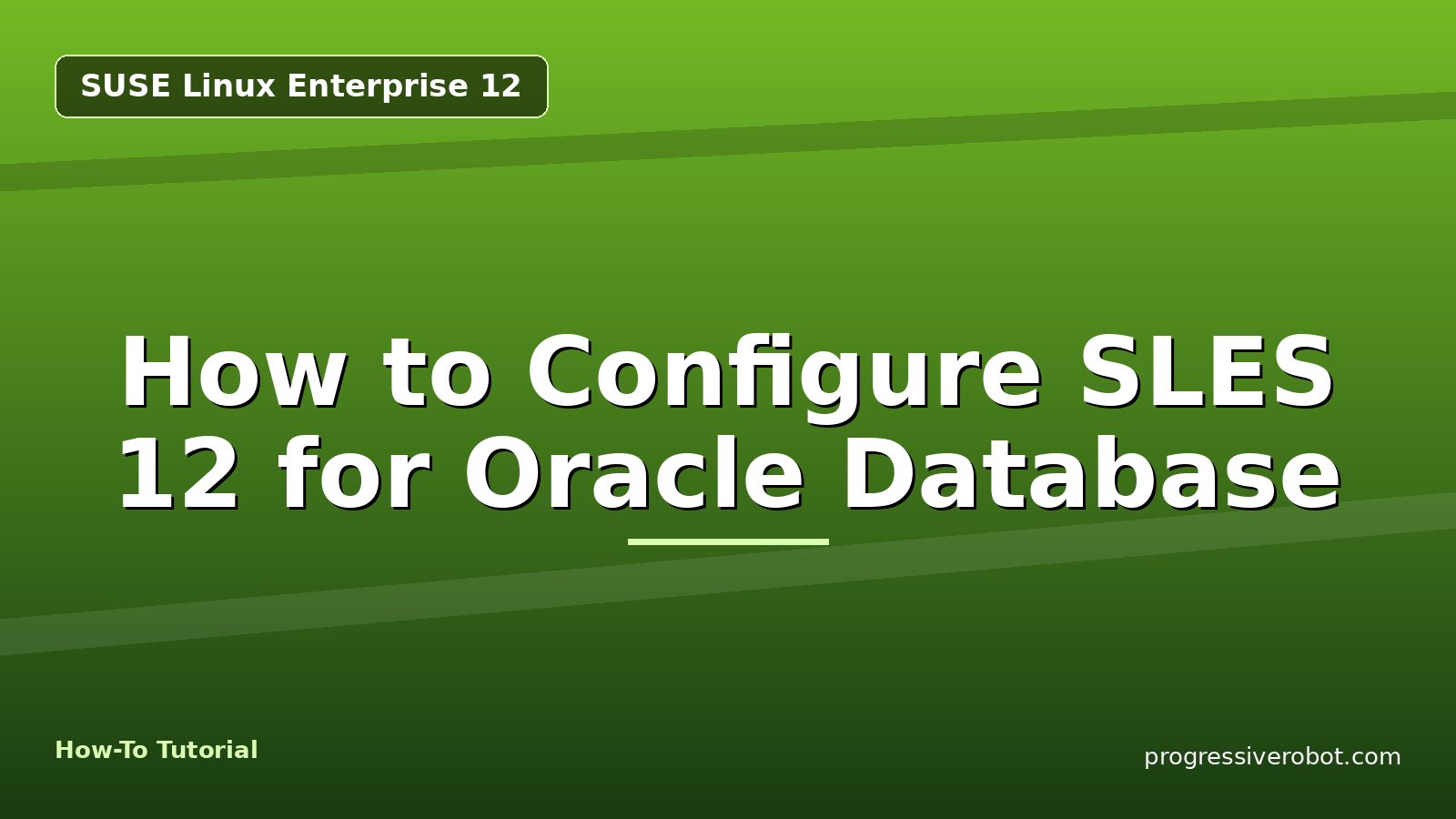 How to Configure SLES 12 for Oracle Database