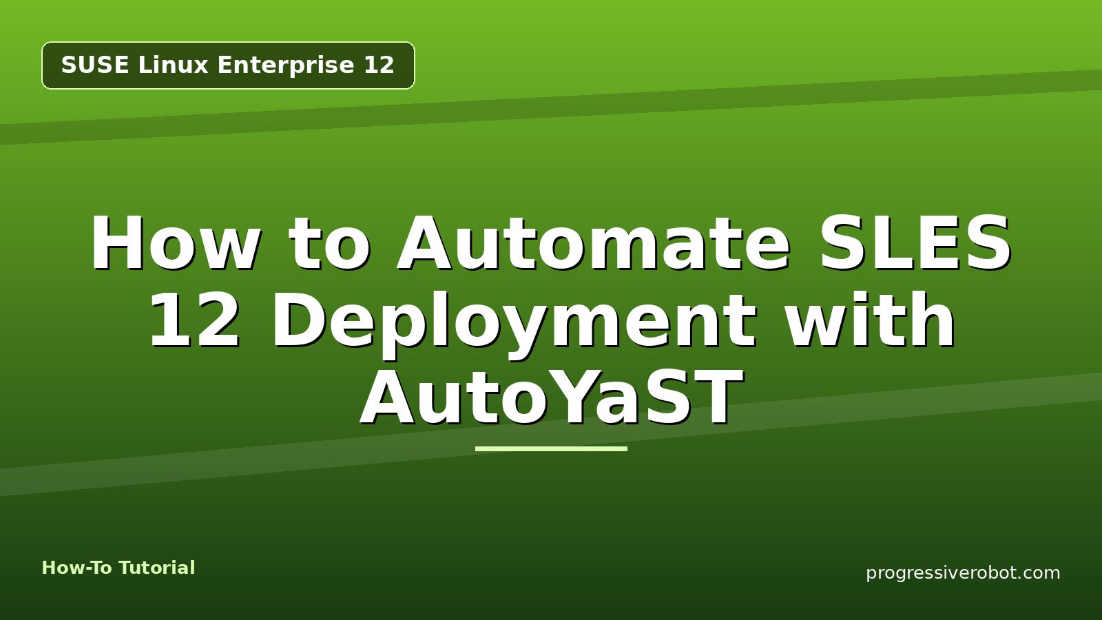How to Automate SLES 12 Deployment with AutoYaST