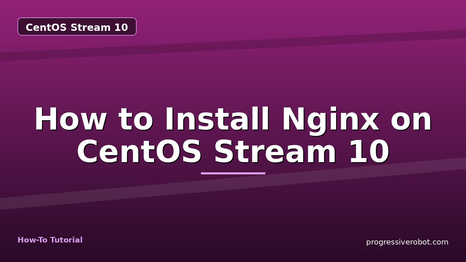 How to Install Nginx on CentOS Stream 10 — step-by-step CentOS Stream 10 tutorial on Progressive Robot