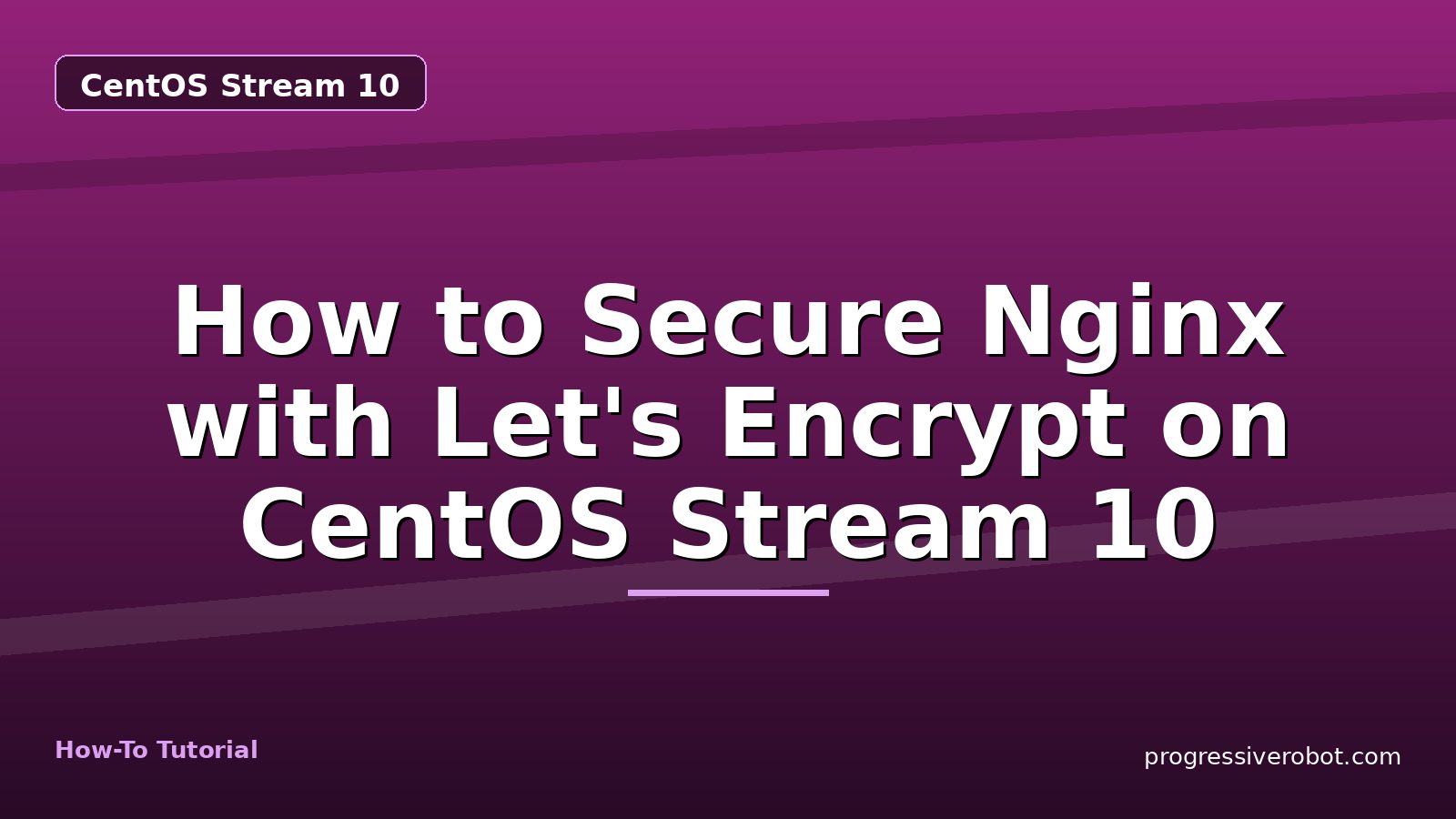 How to Secure Nginx with Let's Encrypt on CentOS Stream 10 — step-by-step CentOS Stream 10 tutorial on Progressive Robot