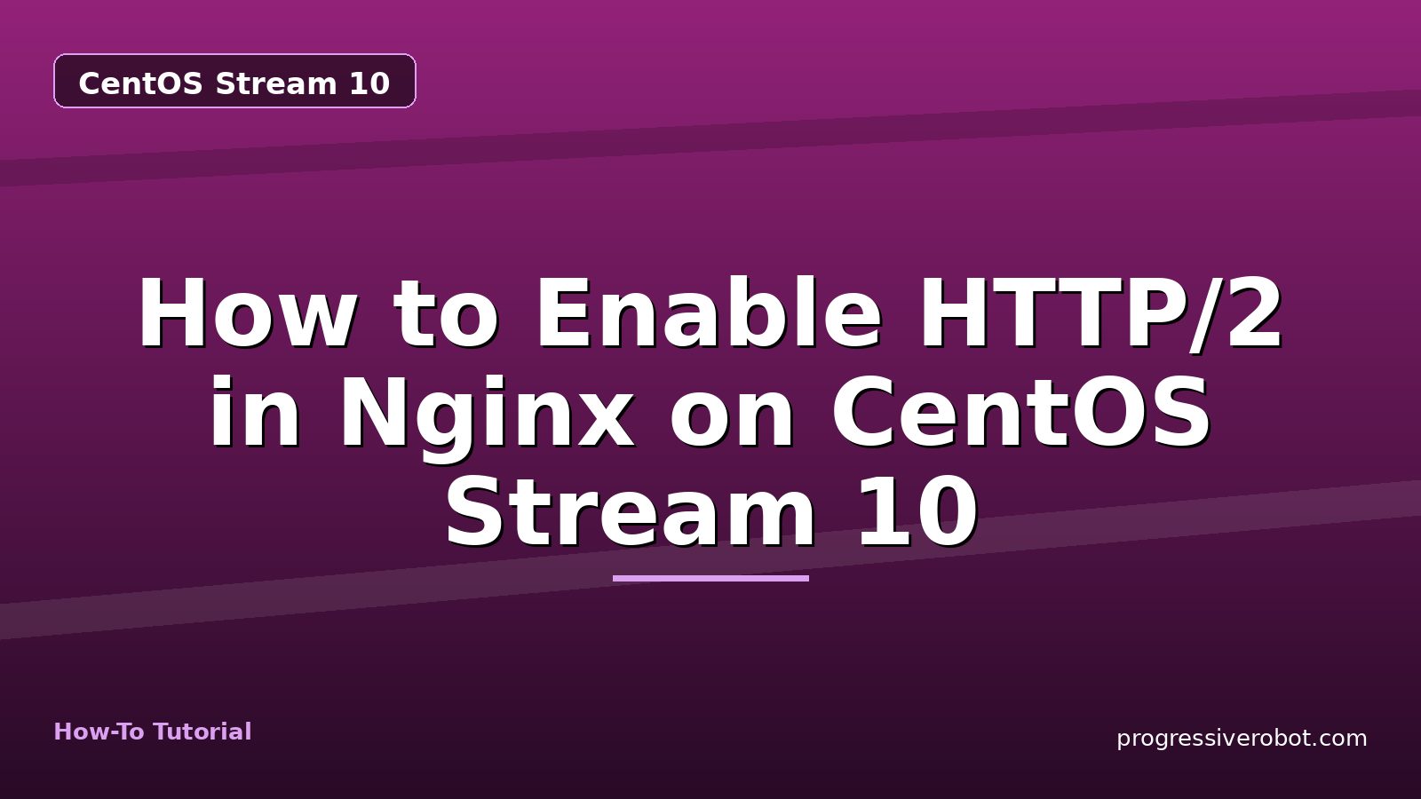 How to Enable HTTP/2 in Nginx on CentOS Stream 10 — step-by-step CentOS Stream 10 tutorial on Progressive Robot