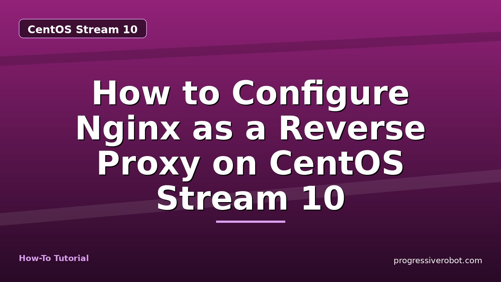 How to Configure Nginx as a Reverse Proxy on CentOS Stream 10 — step-by-step CentOS Stream 10 tutorial on Progressive Robot