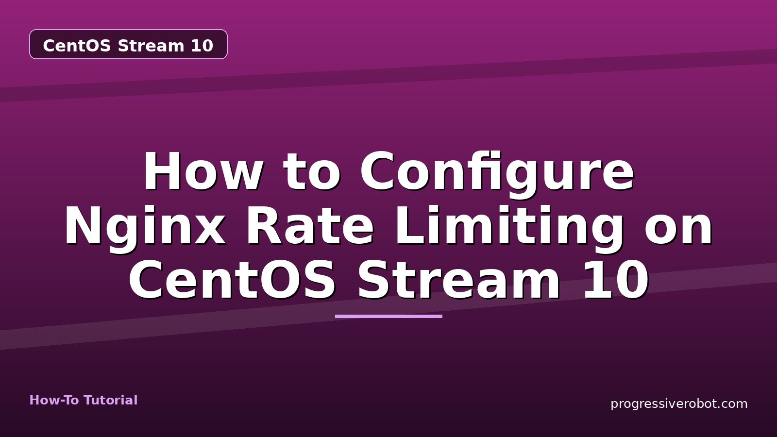 How to Configure Nginx Rate Limiting on CentOS Stream 10 — step-by-step CentOS Stream 10 tutorial on Progressive Robot