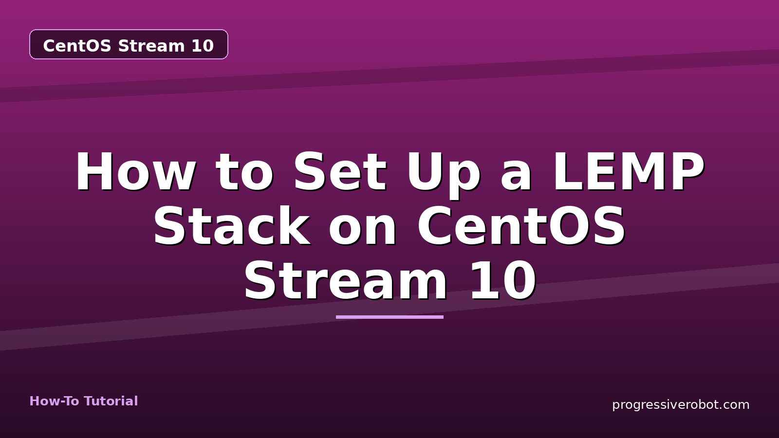 How to Set Up a LEMP Stack on CentOS Stream 10 — step-by-step CentOS Stream 10 tutorial on Progressive Robot