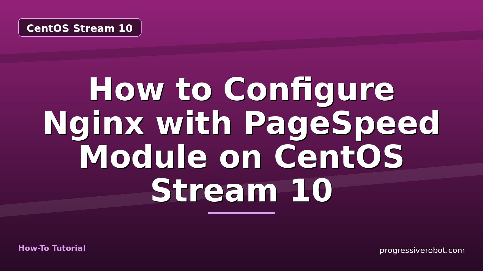 How to Configure Nginx with PageSpeed Module on CentOS Stream 10 — step-by-step CentOS Stream 10 tutorial on Progressive Robot