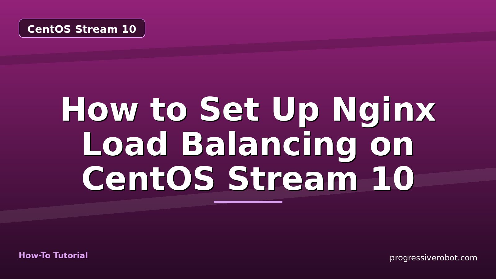 How to Set Up Nginx Load Balancing on CentOS Stream 10 — step-by-step CentOS Stream 10 tutorial on Progressive Robot