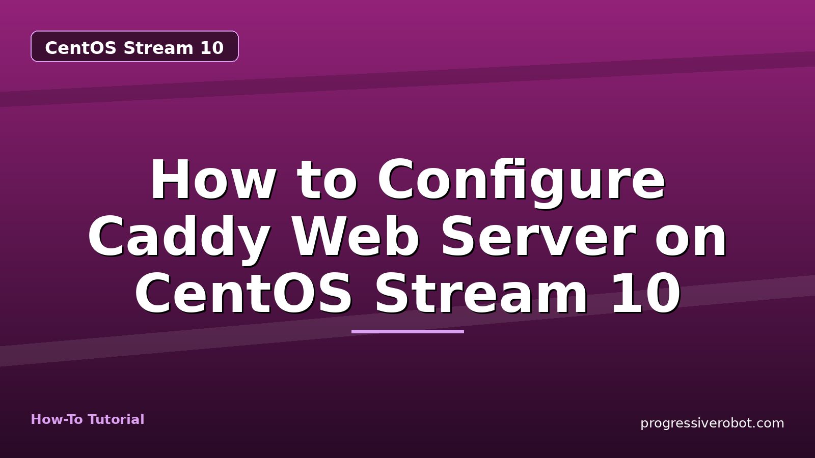 How to Configure Caddy Web Server on CentOS Stream 10 — step-by-step CentOS Stream 10 tutorial on Progressive Robot