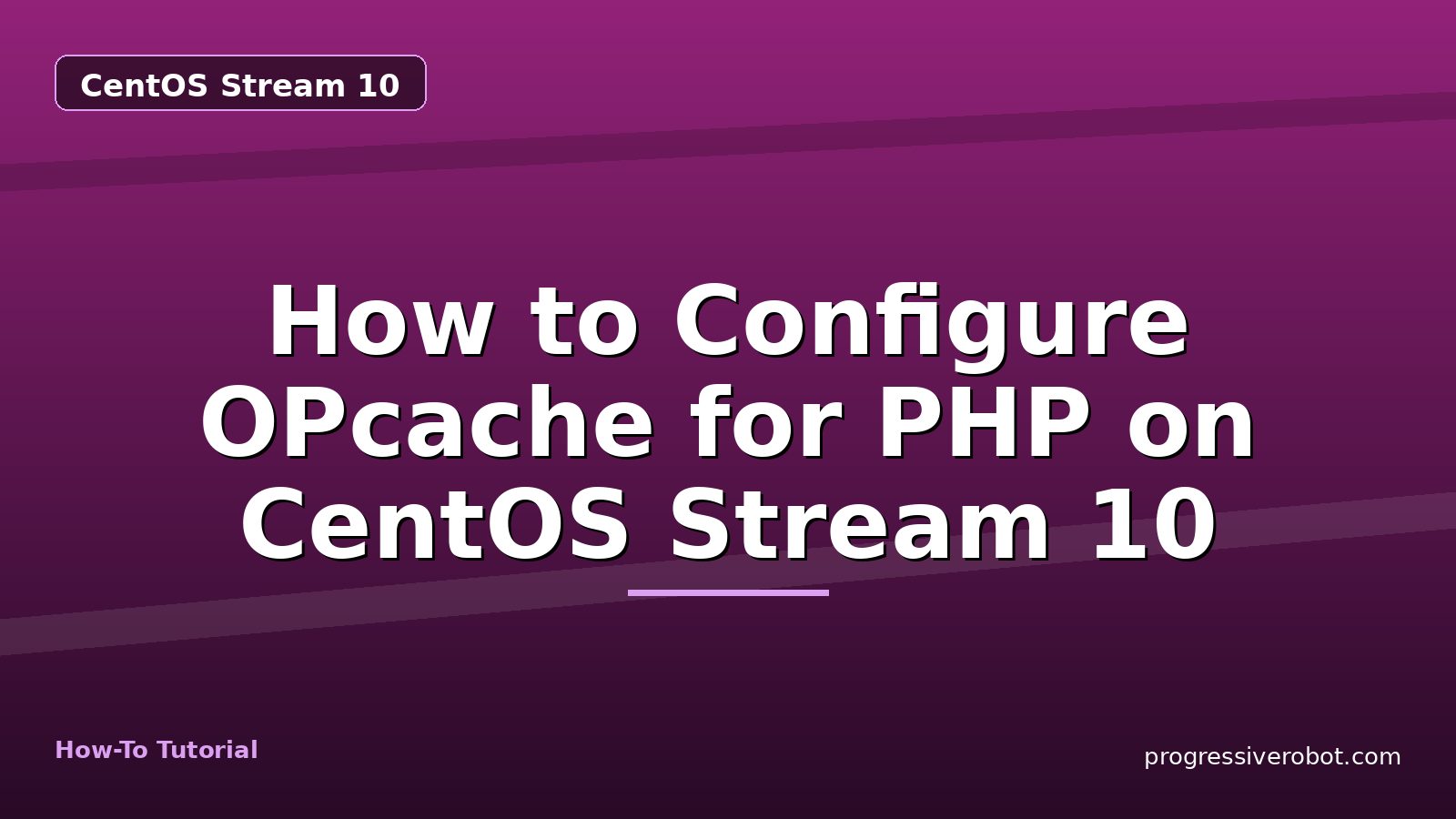 How to Configure OPcache for PHP on CentOS Stream 10 — step-by-step CentOS Stream 10 tutorial on Progressive Robot