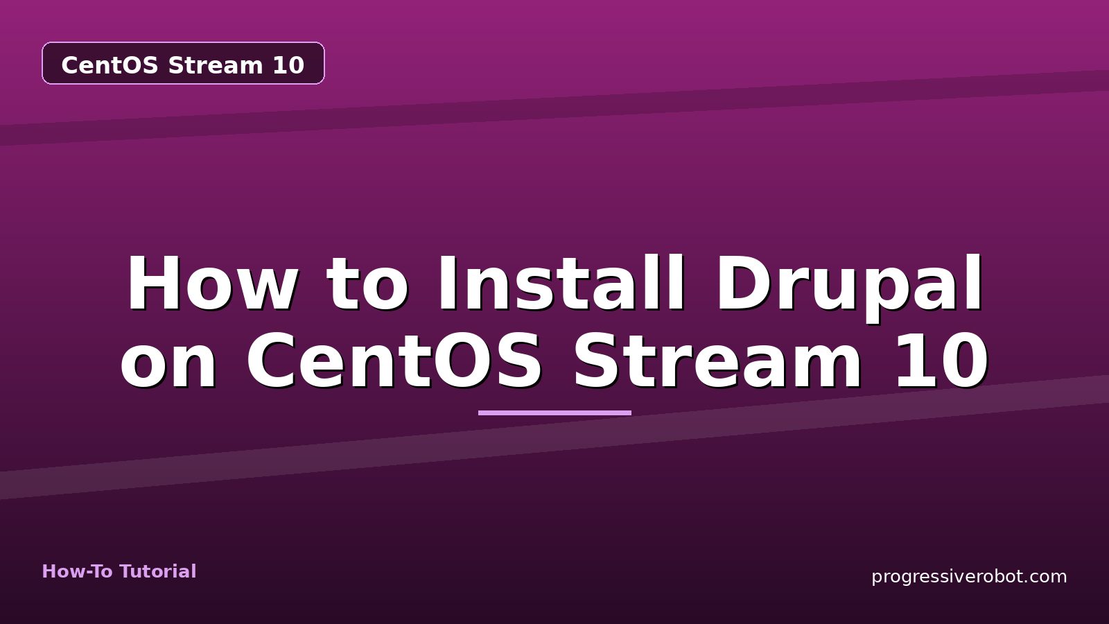 How to Install Drupal on CentOS Stream 10 — step-by-step CentOS Stream 10 tutorial on Progressive Robot
