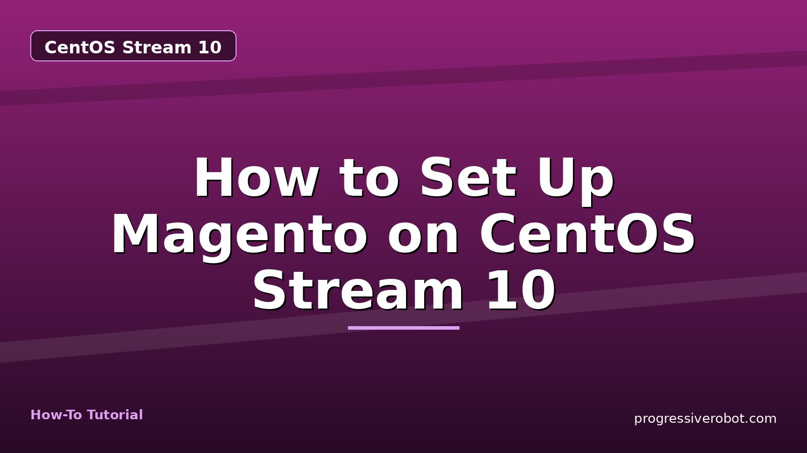 How to Set Up Magento on CentOS Stream 10 — step-by-step CentOS Stream 10 tutorial on Progressive Robot