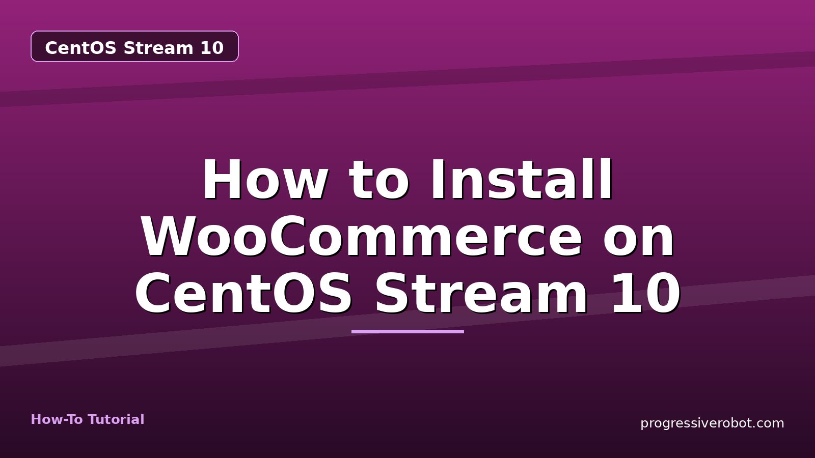 How to Install WooCommerce on CentOS Stream 10 — step-by-step CentOS Stream 10 tutorial on Progressive Robot