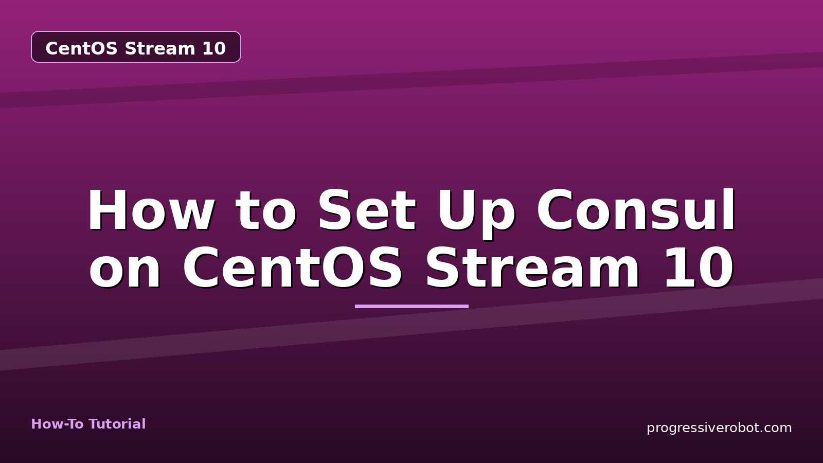 How to Set Up Consul on CentOS Stream 10 — step-by-step CentOS Stream 10 tutorial on Progressive Robot