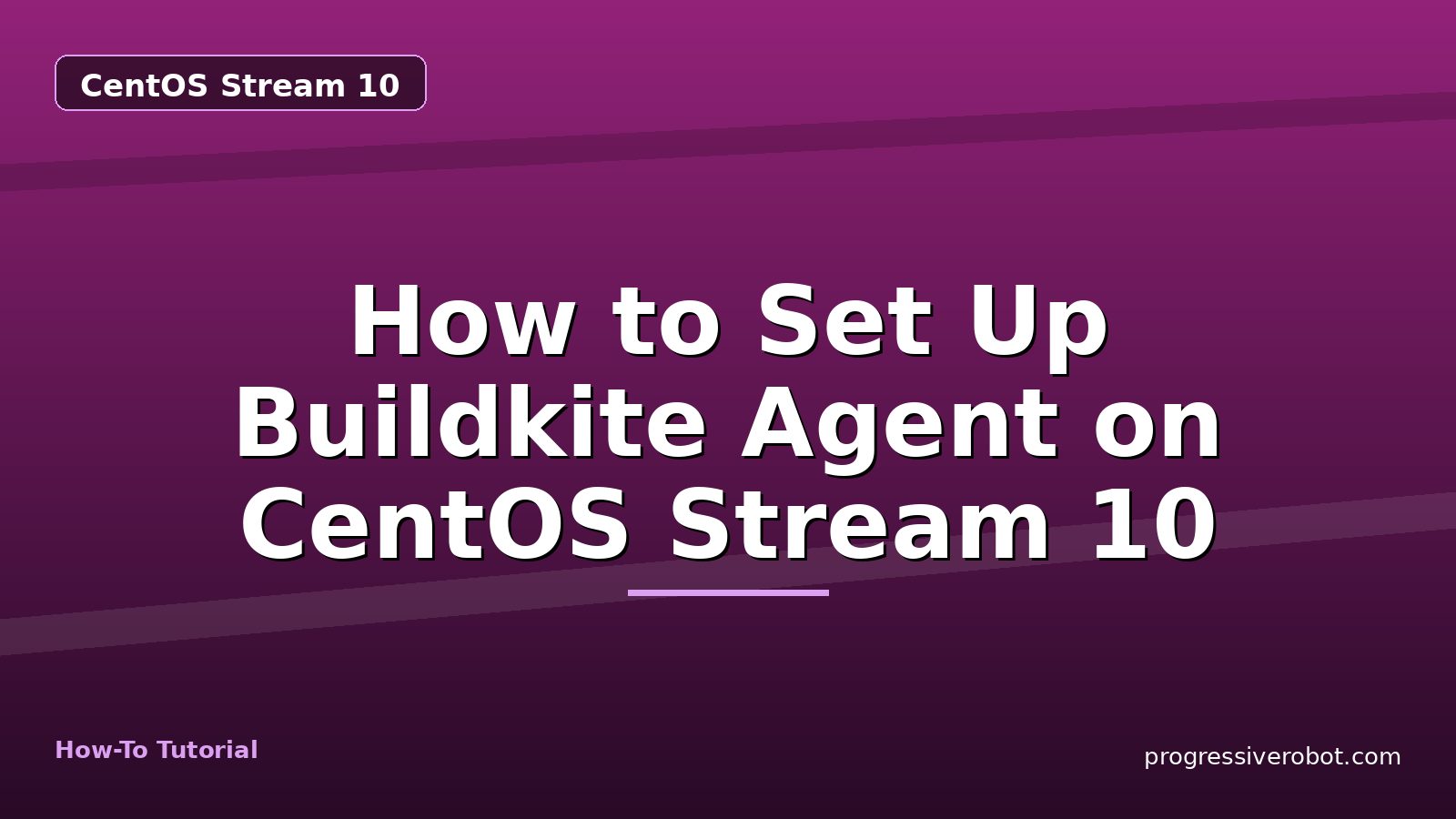 How to Set Up Buildkite Agent on CentOS Stream 10 — step-by-step CentOS Stream 10 tutorial on Progressive Robot