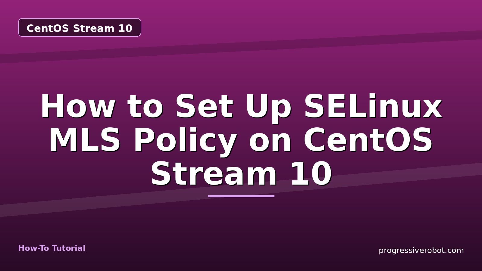 How to Set Up SELinux MLS Policy on CentOS Stream 10 — step-by-step CentOS Stream 10 tutorial on Progressive Robot