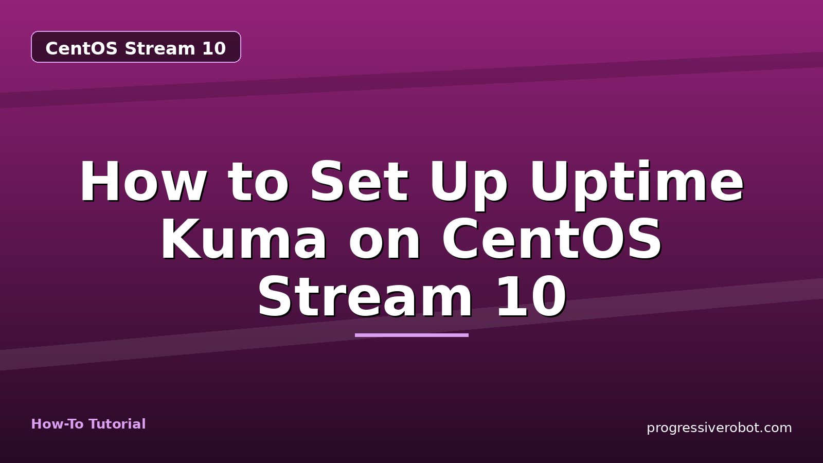 How to Set Up Uptime Kuma on CentOS Stream 10 — step-by-step CentOS Stream 10 tutorial on Progressive Robot