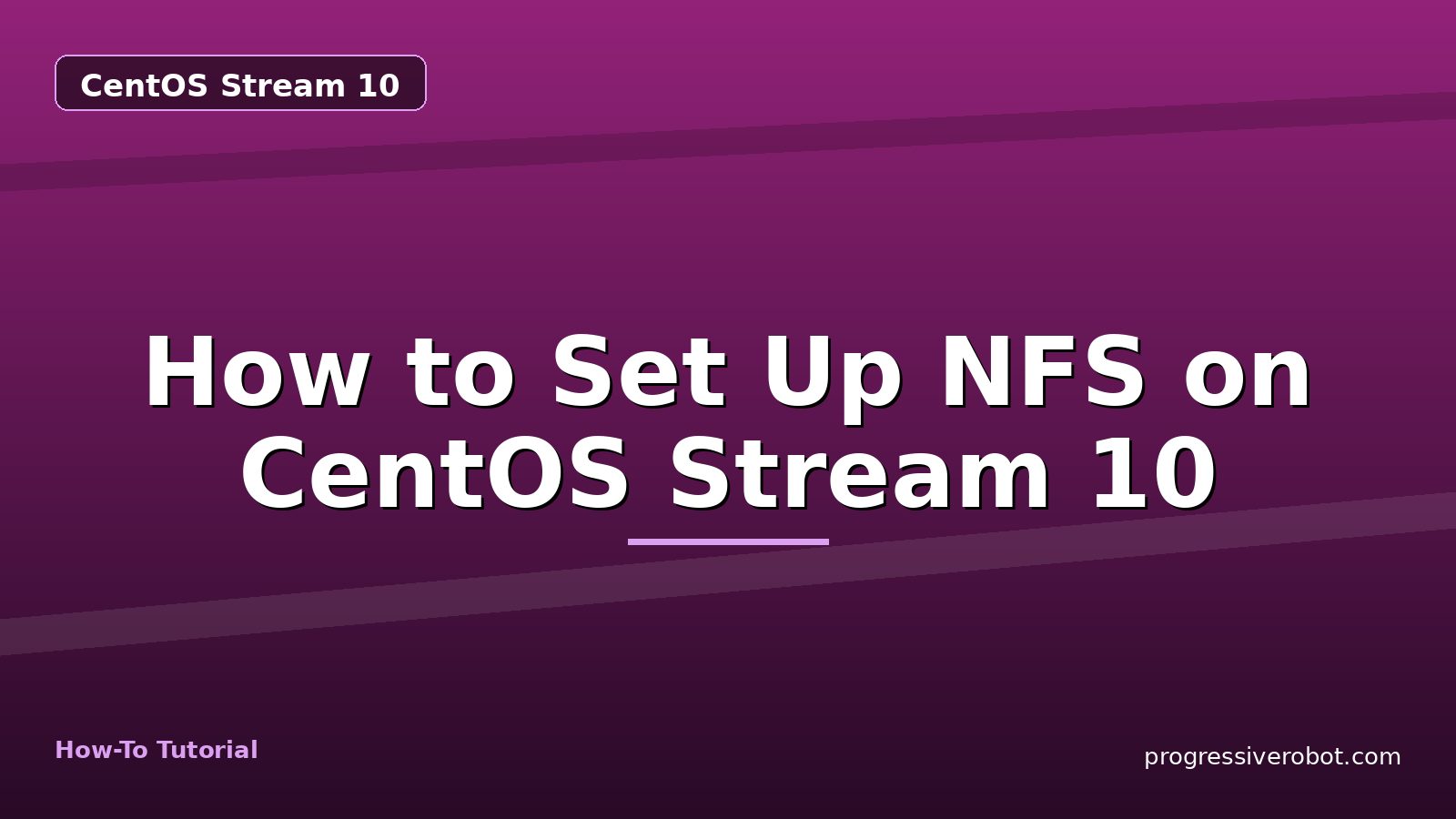 How to Set Up NFS on CentOS Stream 10 — step-by-step CentOS Stream 10 tutorial on Progressive Robot